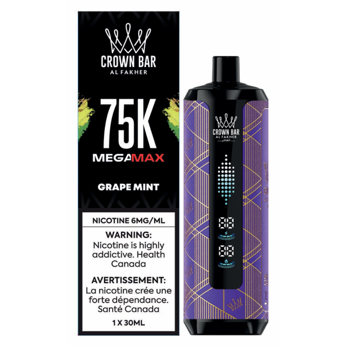 Grape Mint - Al Fakher Crown Bar Mega Max 75K Pro Disposable Vape