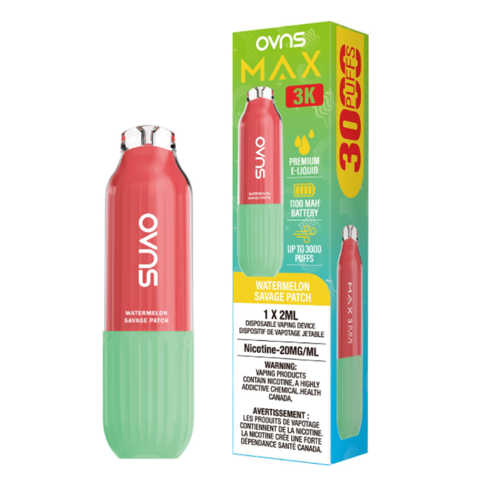 OVNS Max 3k  Watermelon Savage Punch   Disposable vape