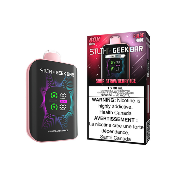 STLTH x Geek Bar 80K  Disposable vape - Sour Strawberry Ice