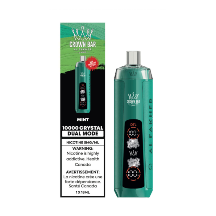 Mint - Al Fakher Crown Bar 10K Crystal Disposable Vape