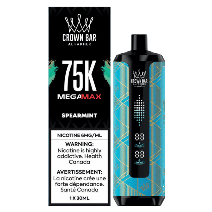 Spearmint - Al Fakher Crown Bar Mega Max 75K Disposable Vape