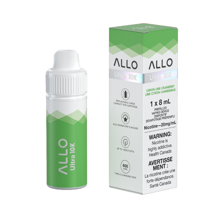 Allo Ultra 10K Puffs Hybrid Devices - Lemon Lime Cranberry