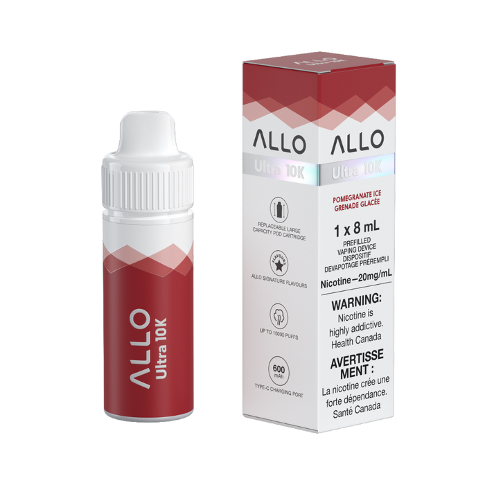 Allo Ultra 10K Puffs Hybrid Devices - Pomegranate Ice