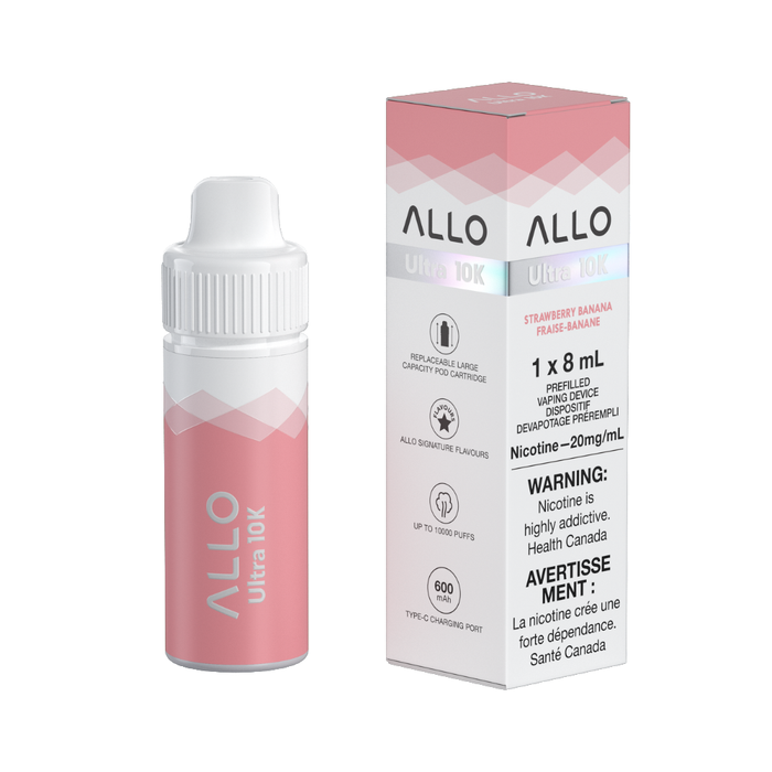 Allo Ultra 10K Puffs Hybrid Devices - Strawberry Banana