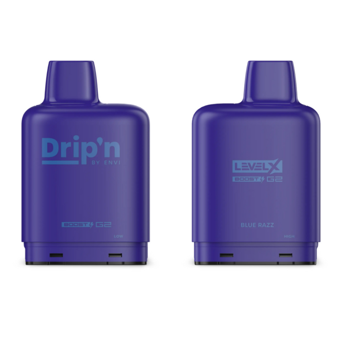 Blue Razz Drip'n Level X Boost G2 Pods