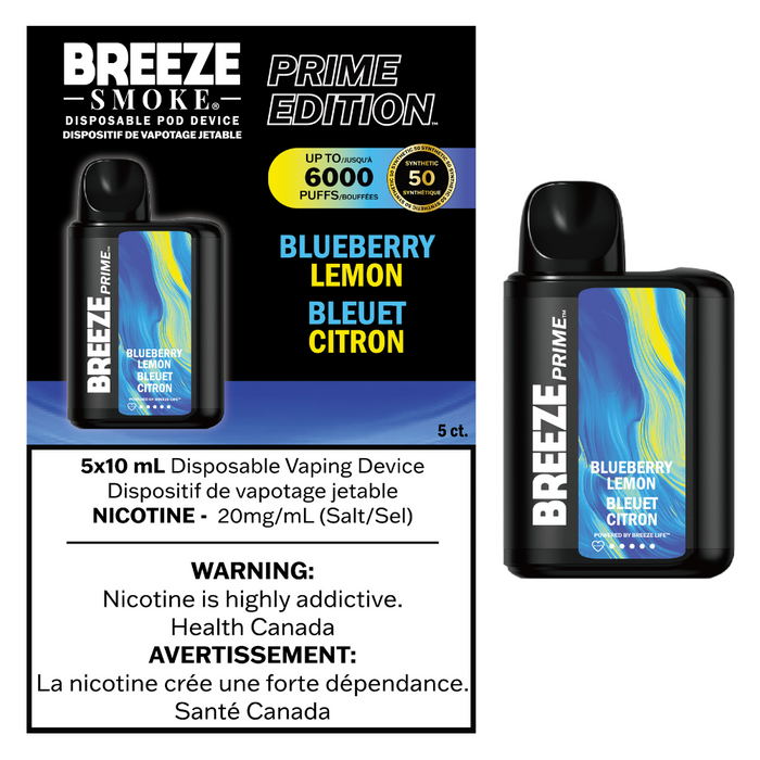Breeze Smoke Prime 6k- Blueberry Lemon