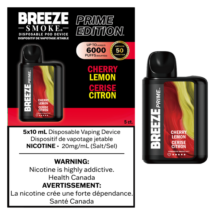Breeze Smoke Prime 6k- Cherry Lemon