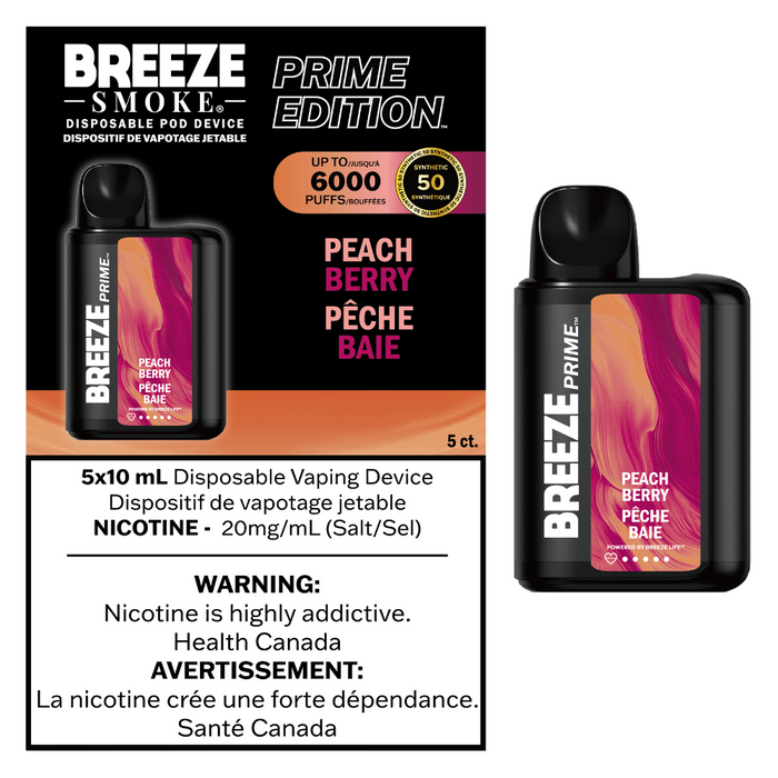 Breeze Smoke Prime 6k- Peach Berry