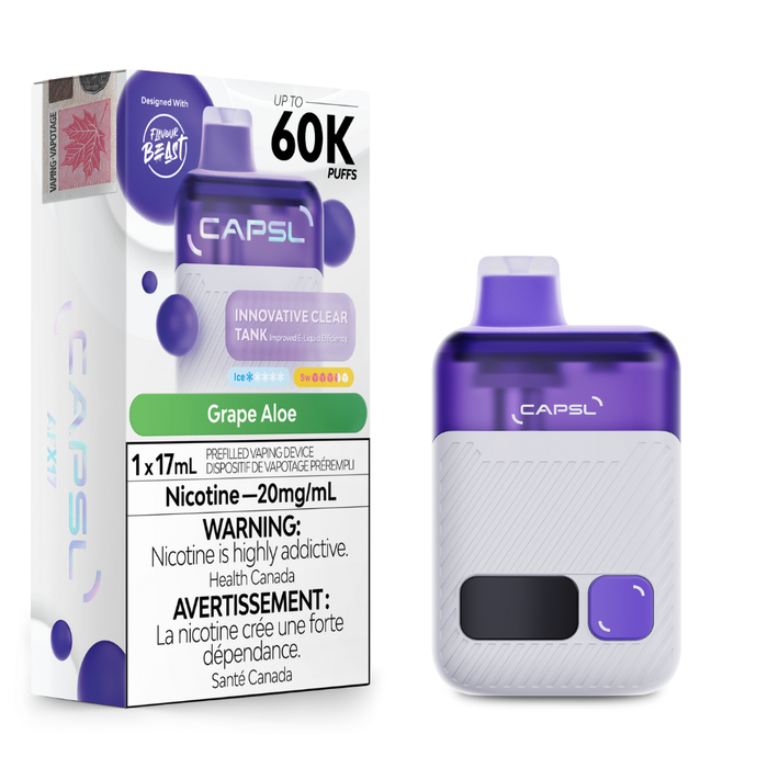 Flavour Beast Capsl 60k Disposable Vape - Grape Aloe