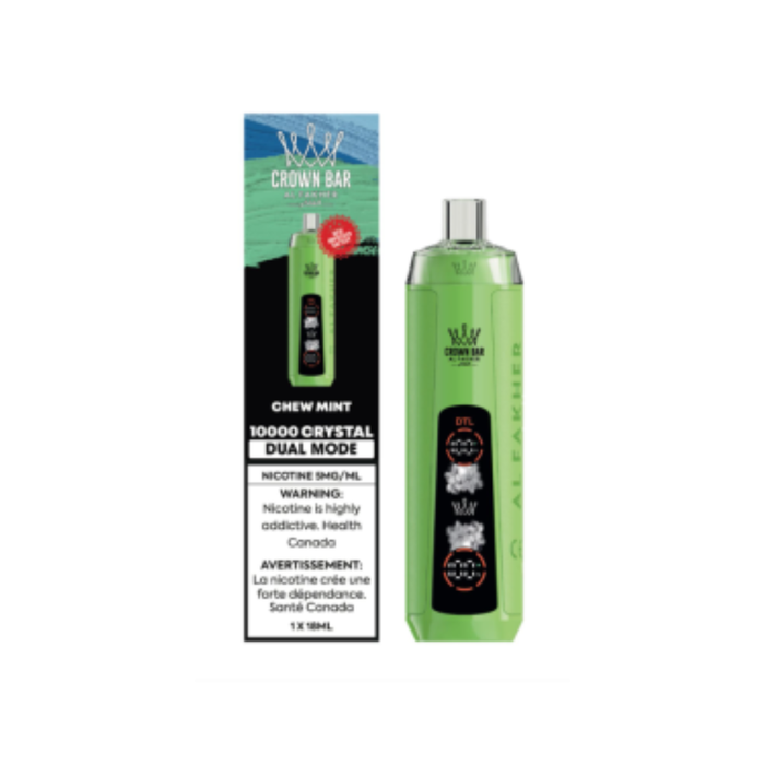 Chew Mint - Al Fakher Crown Bar 10K Crystal Disposable Vape