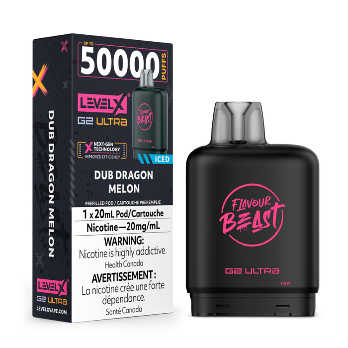 Level X Flavour Beast Boost G2 Ultra Pods - Dub Dragon Iced Melon