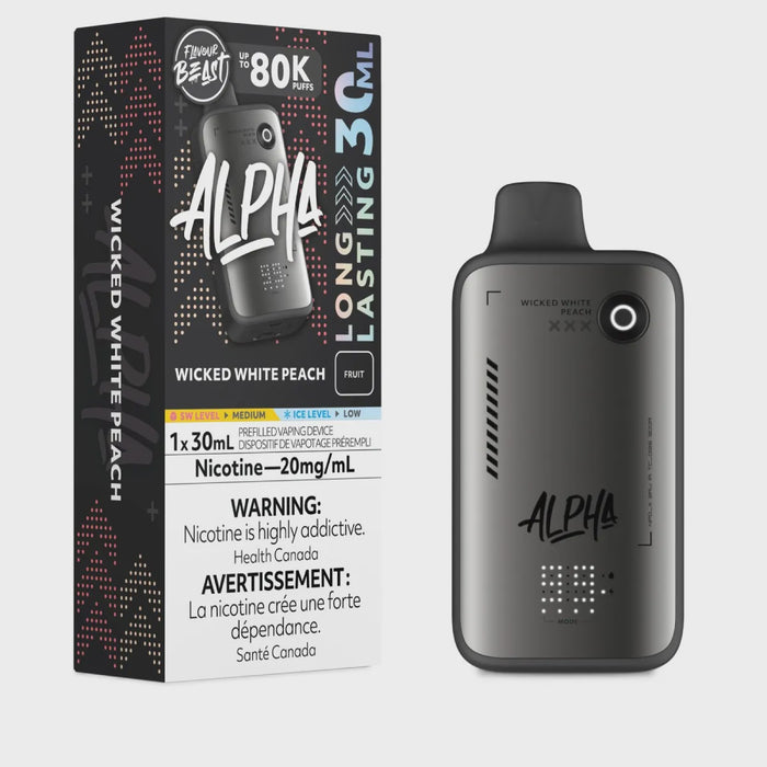 Flavour Beast Alpha  Disposable Vape - Wicked White Peach