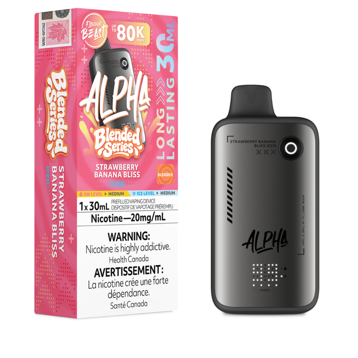 Flavour Beast Alpha Blended Series Disposable Vape - Strawberry Banana Bliss