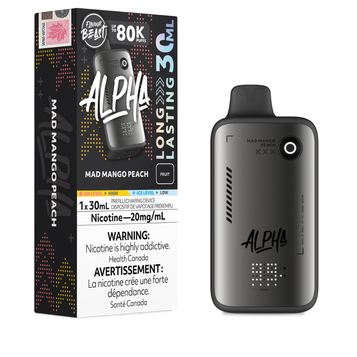 Flavour Beast Alpha Disposable Vape - Mad Mango Peach