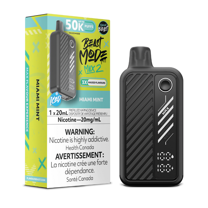 Flavour Beast Beast Mode Max 2 Disposable Vape- Miami mint