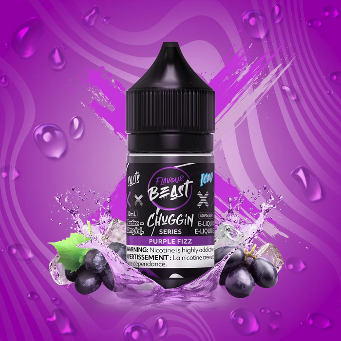 Flavour Beast Juice Nic Salts - Chuggin Purple Fizz (30mL)