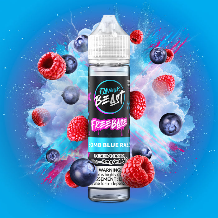 Flavour Beast E-Liquid Freebase - Bomb Blue Razz (60ml)