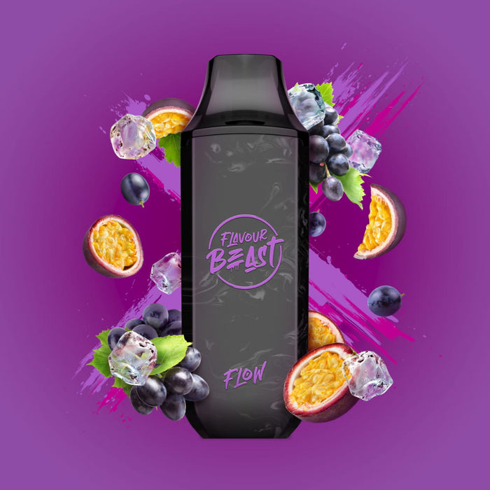 Flavour Beast Flow Disposable Vape - Groovy Grape Passionfruit Iced