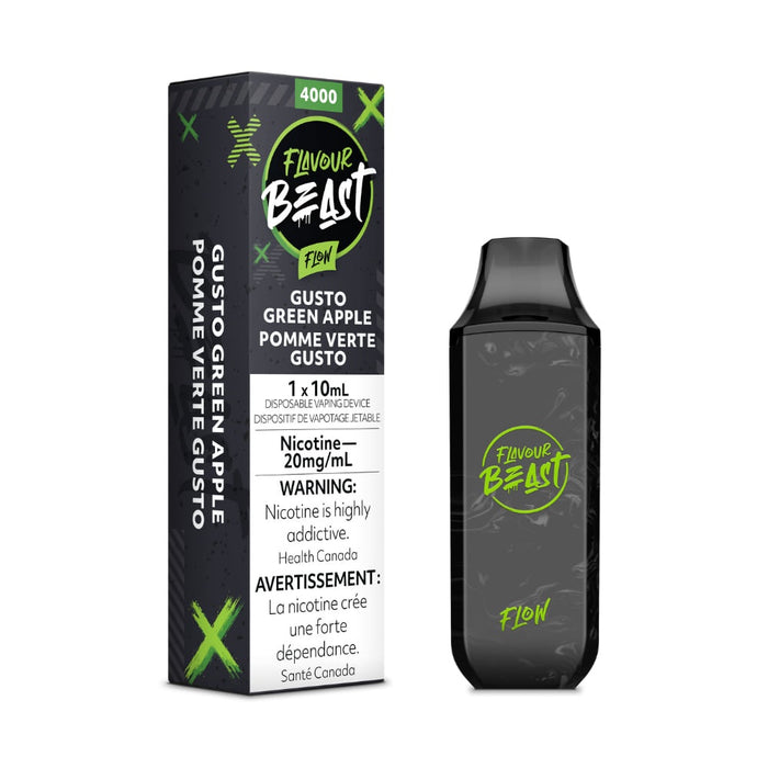 Flavour Beast Flow Disposable Vape - Gusto Green Apple