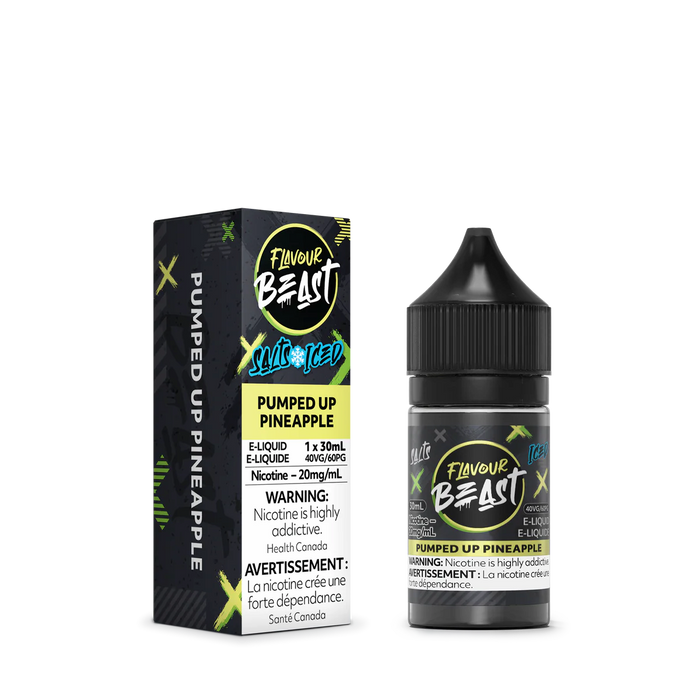 Flavour Beast ICE Salt Nic Vape Juice - Pumped Up Pineapple (30ml)