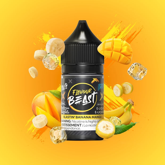 Flavour Beast Juice Nic Salts - Blastin Banana Mango Iced (30mL)