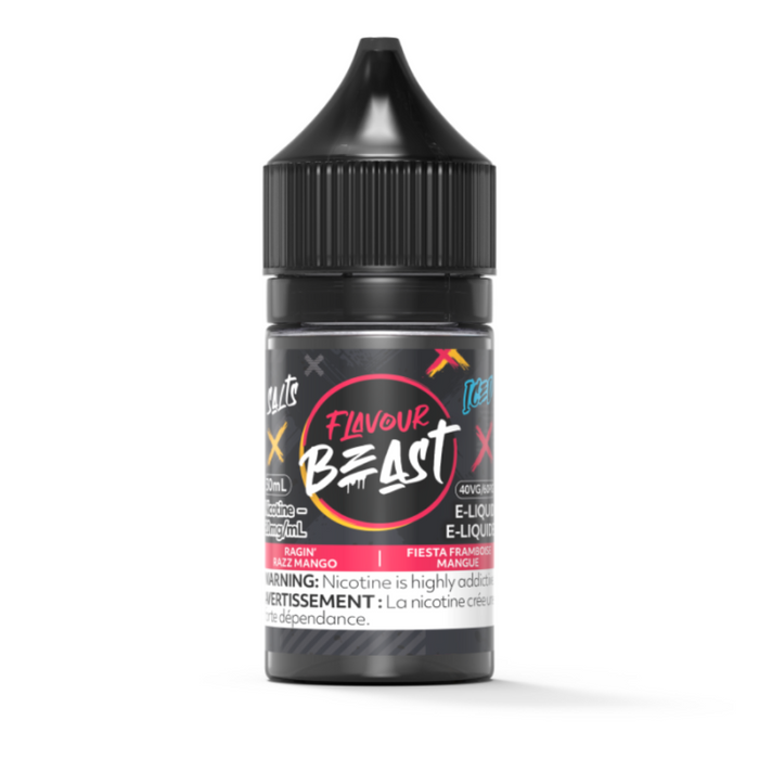 Flavour Beast Juice Nic Salts - Ragin Razz Mango Iced (30mL)