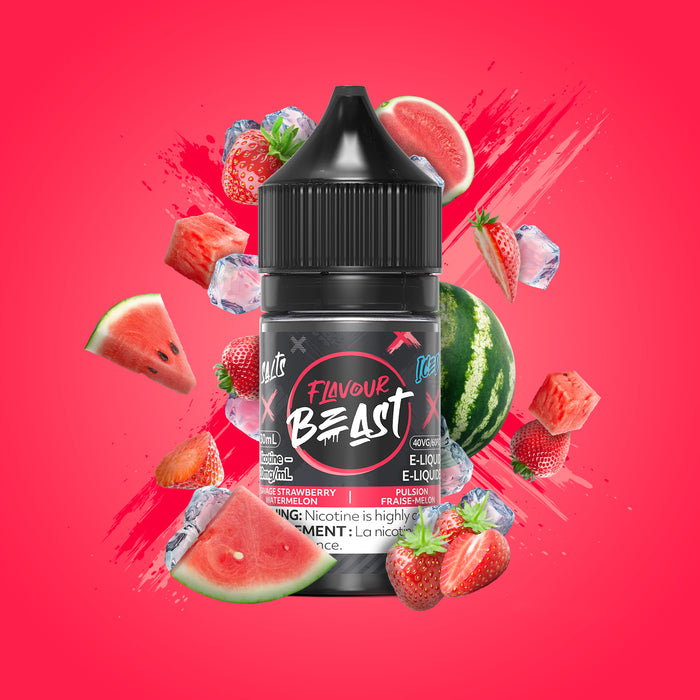 Flavour Beast Juice Nic Salts - Savage Strawberry Watermelon Iced (30mL)