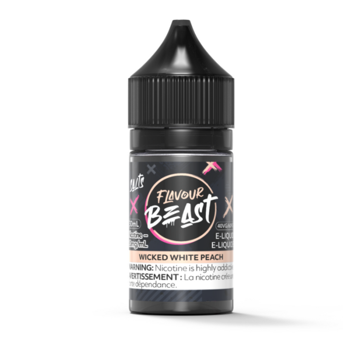Flavour Beast Juice Nic Salts - Wicked White Peach (30ml))