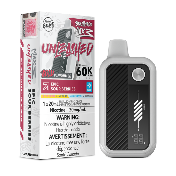 Flavour Beast Mode Max 3 Unleashed Disposable Vape - 60k Puffs - 20mg - 20ml