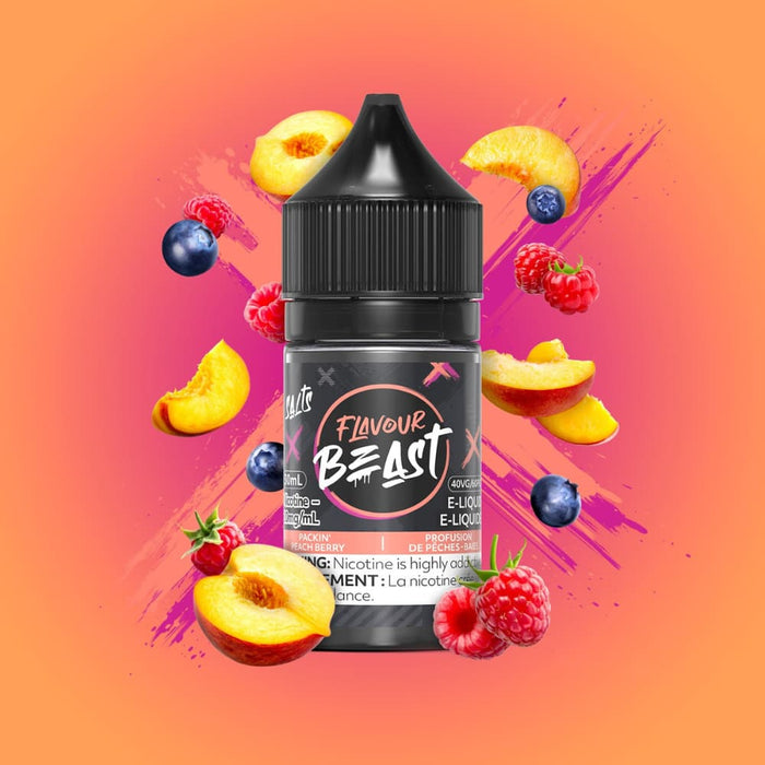Flavour Beast Juice Nic Salts - Packin Peach Berry (30mL)