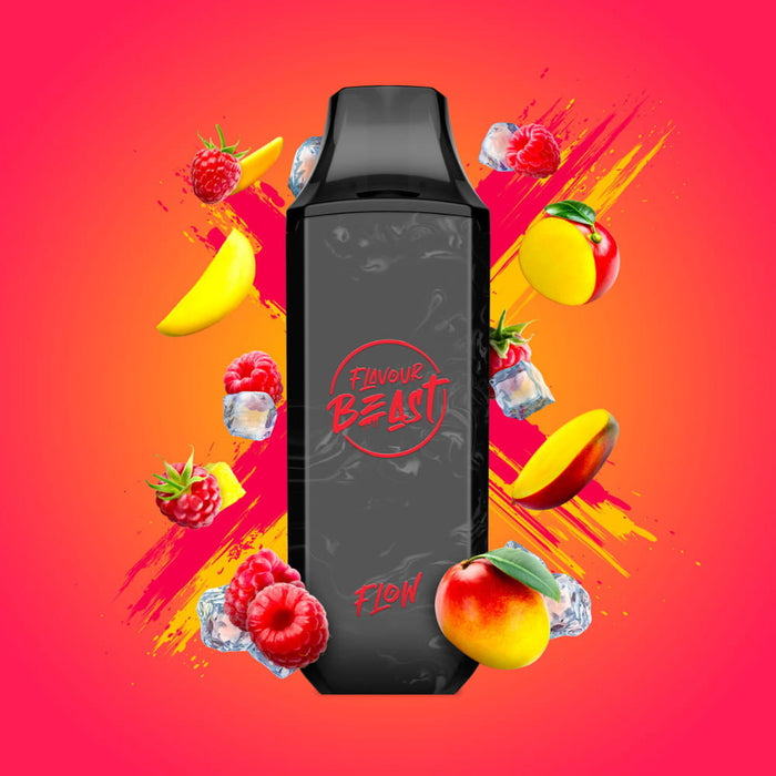 Flavour Beast Flow Disposable Vape - Ragin Razz Mango Iced