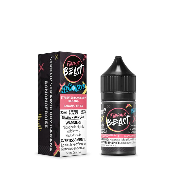 Flavour Beast Juice Nic Salts - Str8 Up Strawberry Banana (30mL)