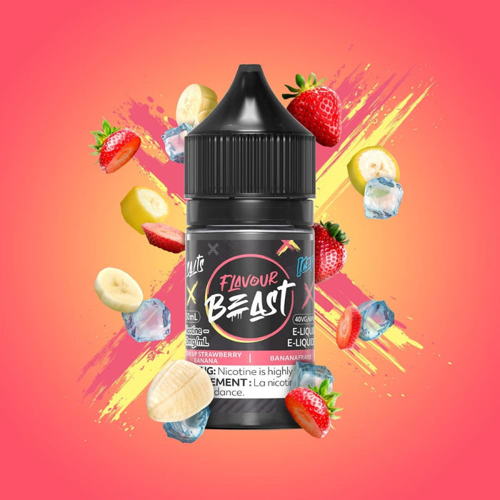 Flavour Beast Juice Nic Salts - Str8 Up Strawberry Banana (30mL)