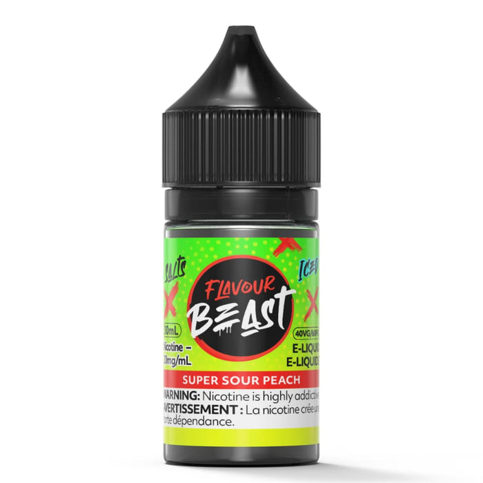 Flavour Beast Juice Nic Salts - Super Sour Peach Iced (30mL)