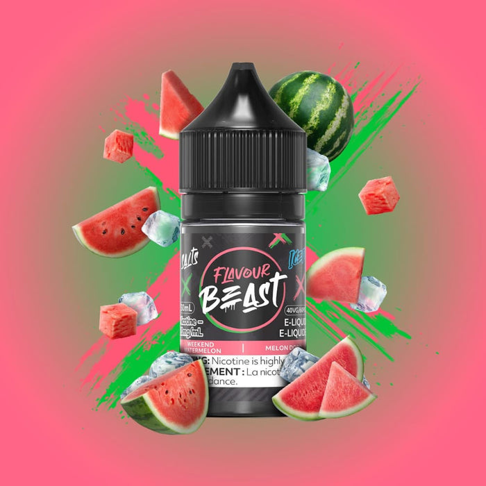 Flavour Beast Juice Nic Salts - Weekend Watermelon Iced (30mL)