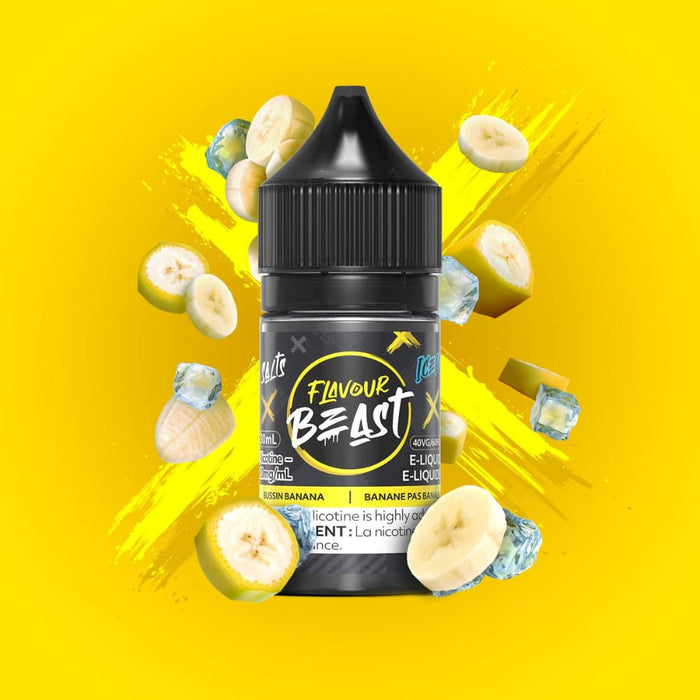 Flavour Beast Juice Nic Salts - Bussin Banana Iced (30mL)