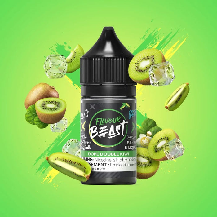 Flavour Beast Juice Nic Salts - Dope Double Kiwi Iced (30mL)