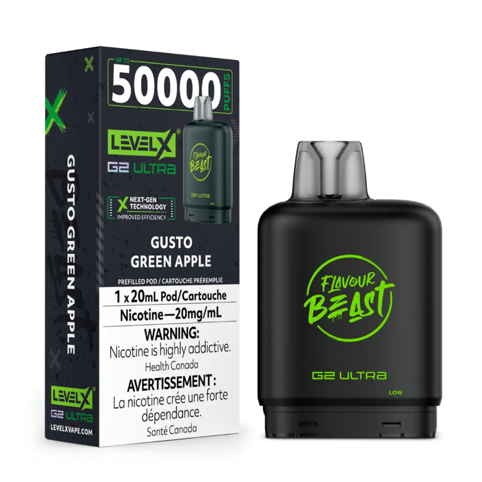 Level X Flavour Beast Boost G2 Ultra Pods - Gusto Green Apple