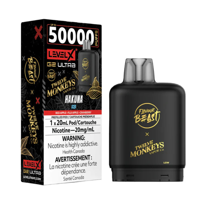 Flavour Beast Level X G2 Ultra X Twelve Monkeys - Hakuna  Iced