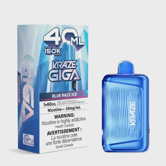 Blue Razz Ice  - Kraze Giga 150K  Vape