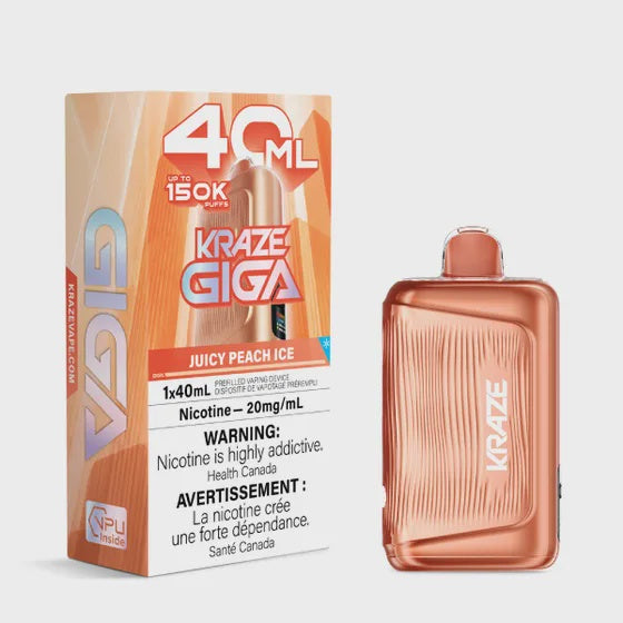 Juicy Peach Ice  - Kraze Giga 150K  Vape