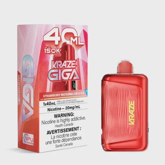 Strawberry Watermelon G Ice - Kraze Giga 150K  Vape