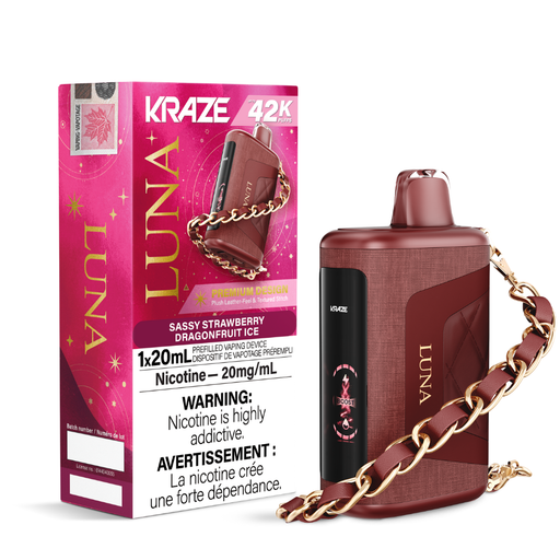 Sassy Strawberry Dragonfruit Ice - Kraze Luna Disposable Vape