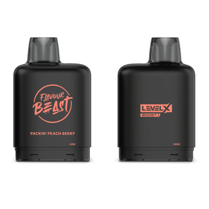 Level X Flavour Beast Boost G2 Pods - Packin Peach Berry