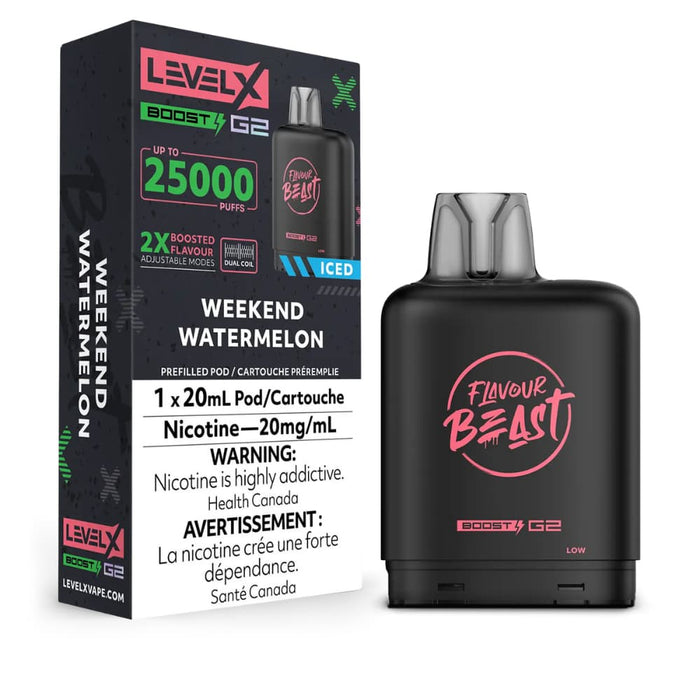 Level X Flavour Beast Boost G2 Pods - Weekend Watermelon Iced