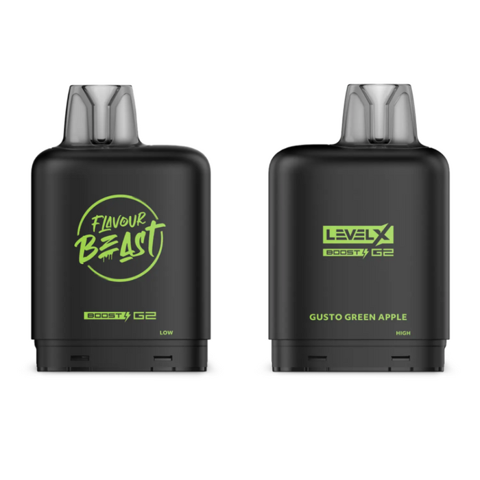 Level X Flavour Beast Boost G2 Pods - Gusto Green Apple