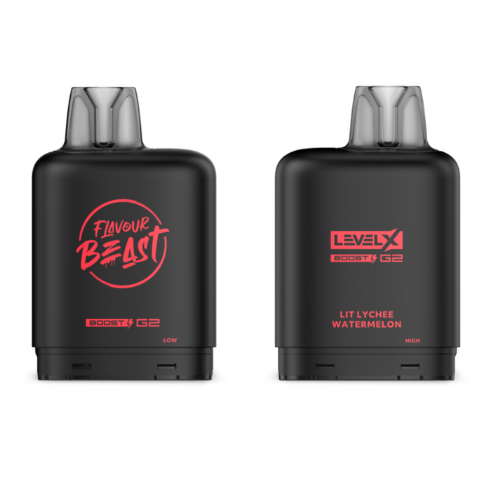 Level X Flavour Beast Boost G2 Pods - Lit Lychee Watermelon Iced