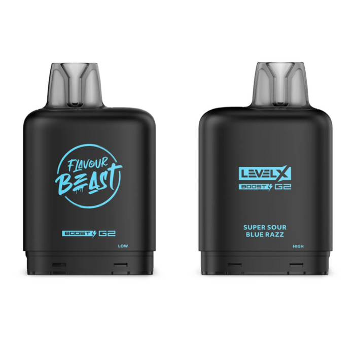 Level X Flavour Beast Boost G2 Pods - Super Sour Blue Razz Iced