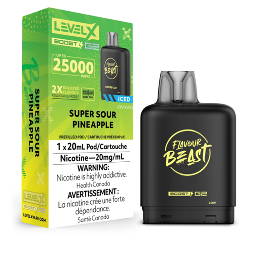 Level X Flavour Beast Boost G2 Pods - Super Sour Pineapple Iced