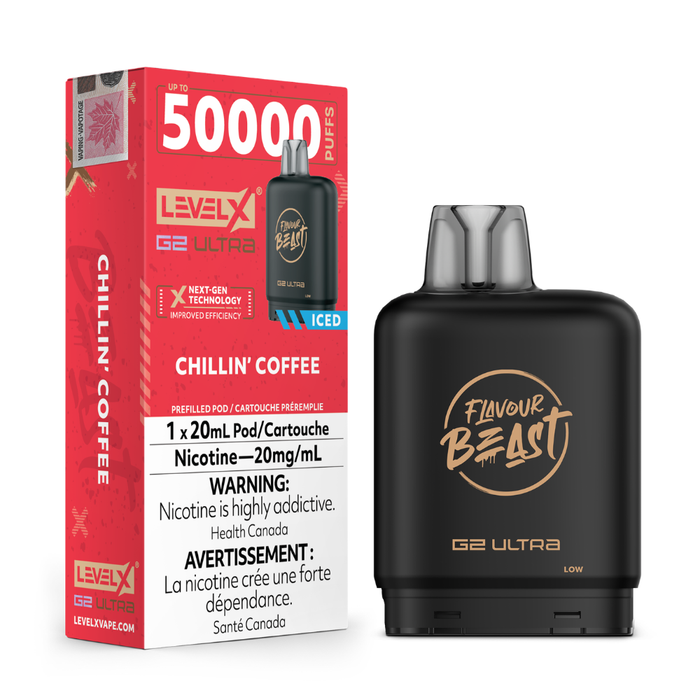 Level X Flavour Beast Boost G2 Ultra Pods - Chillin' Coffee
